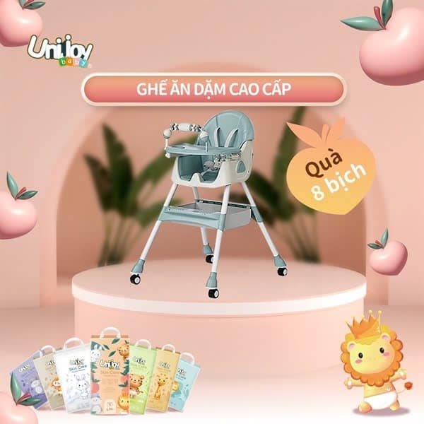 KM Tã Unijoy - Ghế ăn dặm cao cấp 560 (8 bịch)
