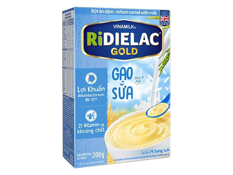 Bột Ăn Dặm Ridielac Gold Gạo sữa 200g