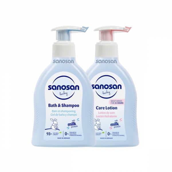 Combo Sanosan Baby care nuôi dưỡng mềm mịn 200ml