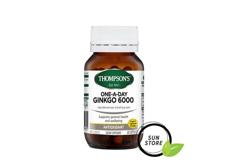 BỔ NÃO , TĂNG CƯỜNG TRÍ NHỚ THOMPSON’S GINKGO 6000 LOẠI 60 VIÊN CỦA ÚC