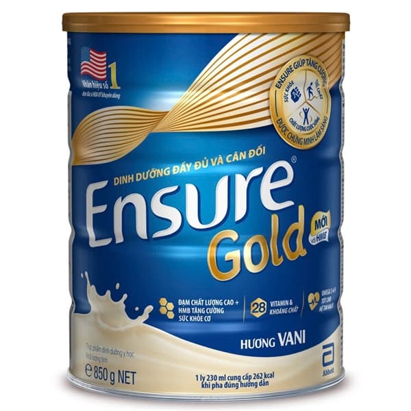 Sữa Bột Ensure Gold Hương Vani 850g