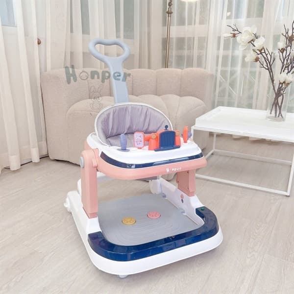 Honper - Xe tập đi có cần đẩy Hồng