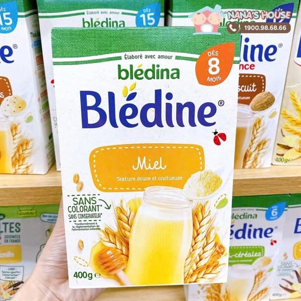 Bột pha sữa Bledina vị Mật Ong 8m (400g)