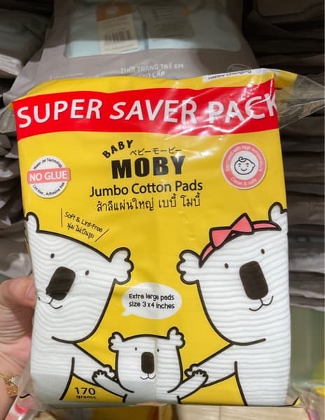Bông miếng lớn Moby Baby 170g