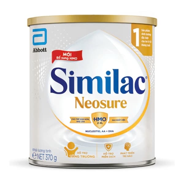 Sữa bột Similac Neosure 370g số 1 (0-12 tháng) (VN)