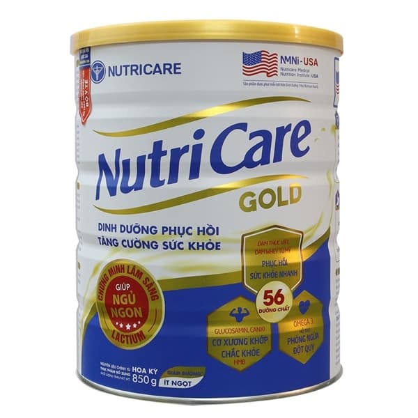 Combo Nutricare Gold 850g và Yến Không Đường 185 MIL