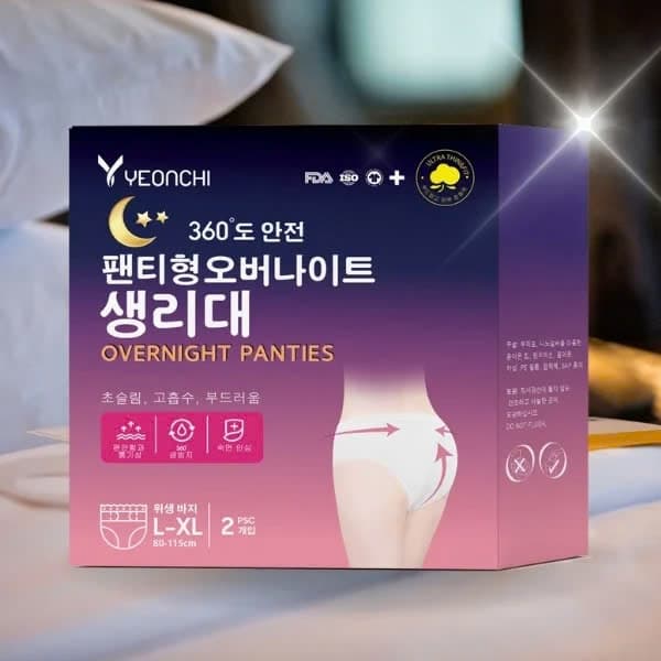 Băng vệ sinh dạng quần Yeonchi siêu mỏng bảo vệ 360 độ size S/M 2 miếng/hộp