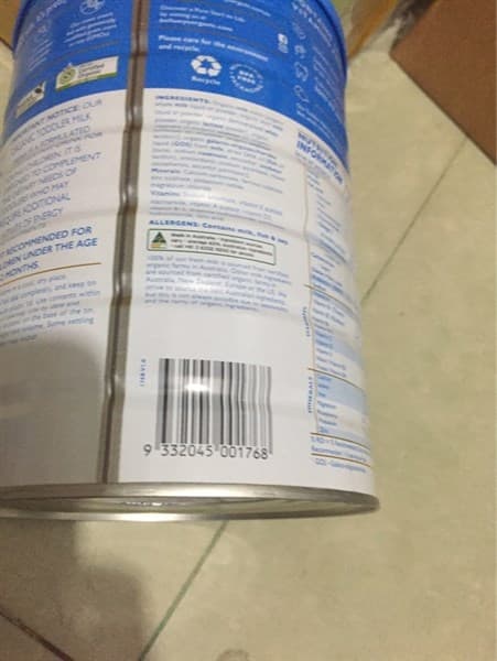 Sữa bột Bellamy Organic đạm A1 số 3 900g