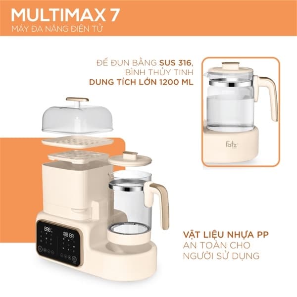 Bình đun và hâm nước pha sữa di động Mini Smart 17 Plus FB3806BT