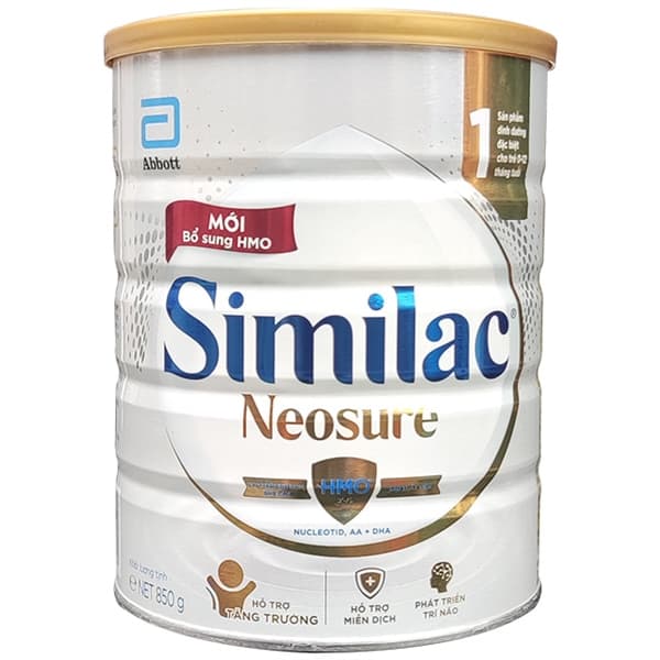 Sữa bột Similac Neosure 850g số 1 (0-12 tháng) (VN)