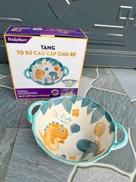 Tô sứ khủng long Pediasure 25cm