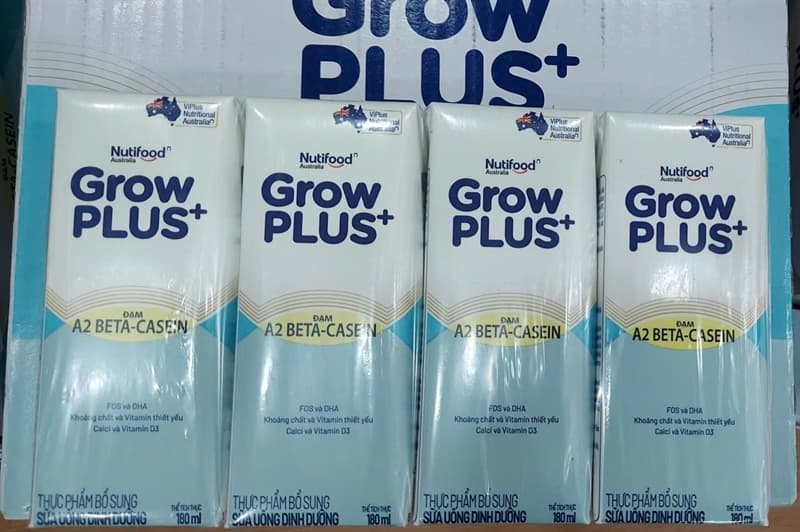Sữa nước Nutifood GrowPlus+ A2 beta-casein 180ml (6L/T)