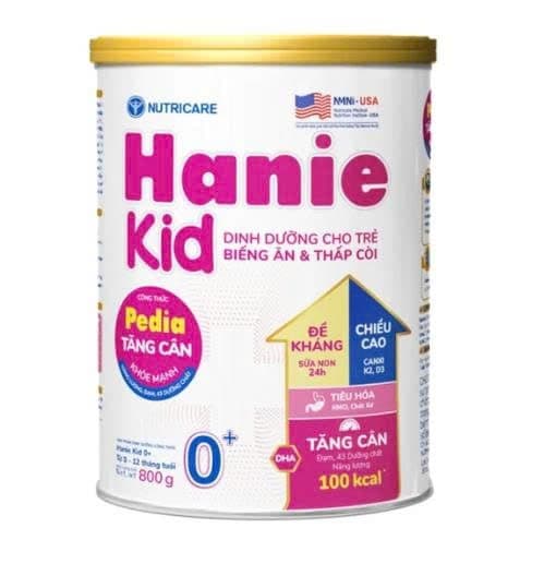 Sữa bột Haniekid 0 + 800g