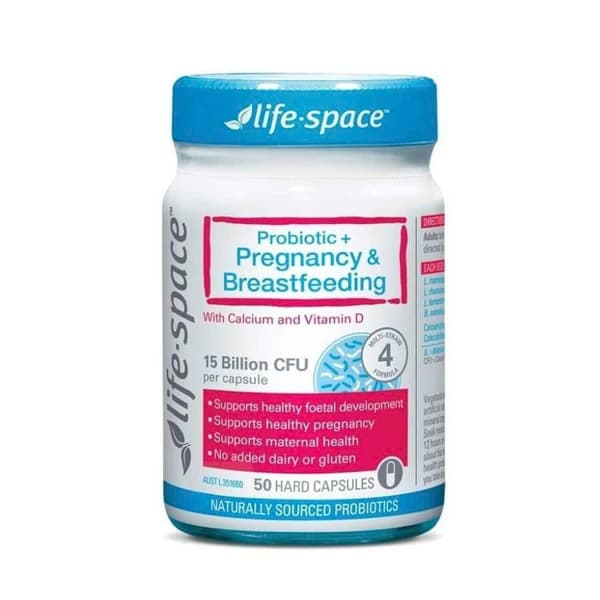 Men vi sinh cho bà bầu và cho con bú Life Space Probiotics Pregnancy Breastfeeding 50 viên