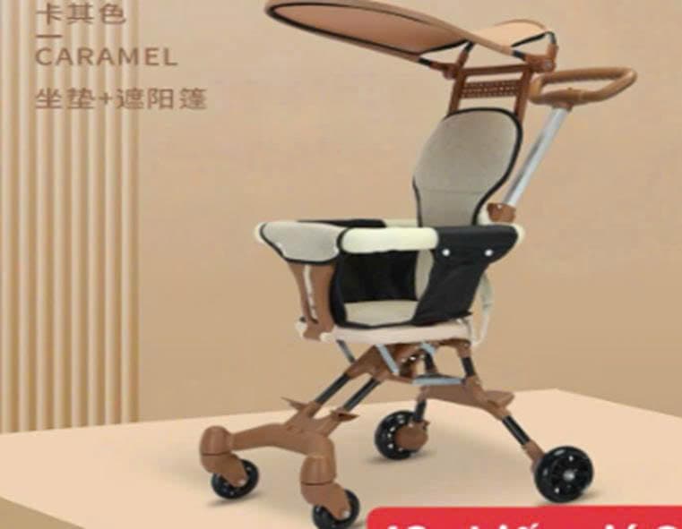 Xe đẩy 520 Đen đệm +mái kiện 6 (21-23kg)