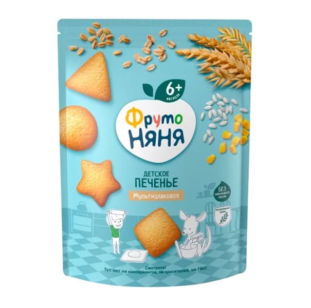 BÁNH ĂN DẶM FRUCTO VỊ NGŨ CỐC, BẮP NGỌT, 150G, 6M+, NGA