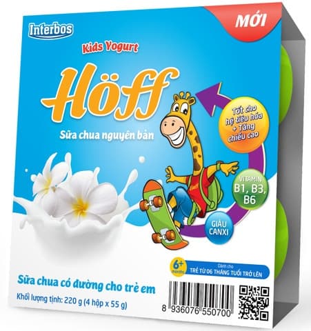 Sữa chua Hoff vị tự nhiên ( 1T / 12L)