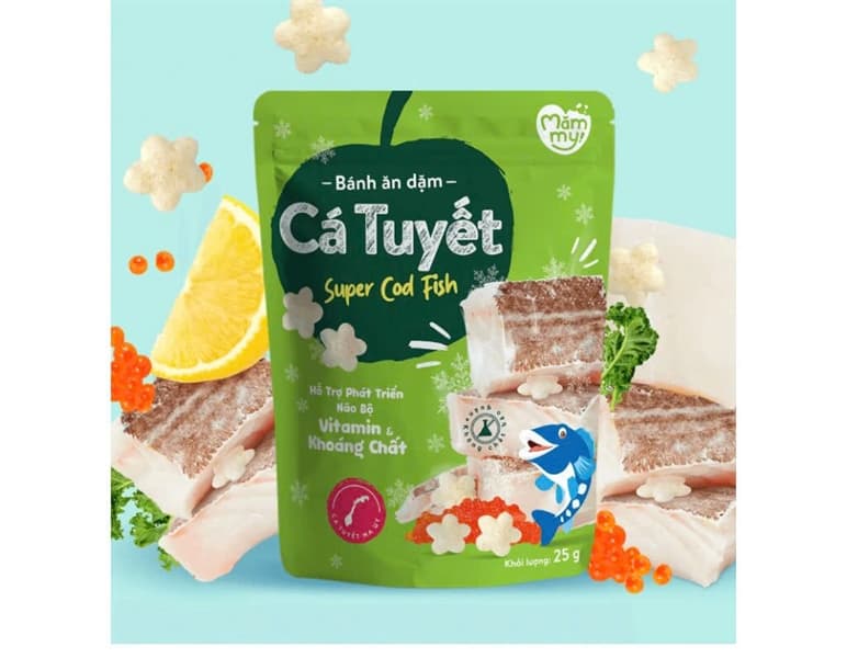 Bánh ăn dặm Mămmy - cá tuyết 25g