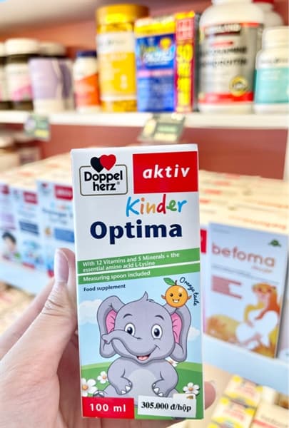 Siro ăn ngon ,hỗ trợ tiêu hóa Kidser Optima Doppel Herz 100ml
