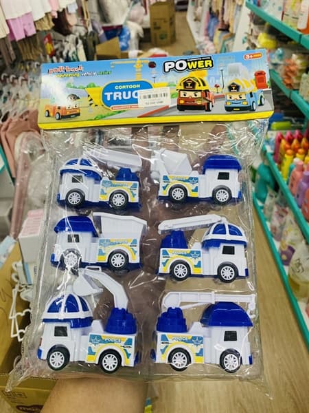 8801-3 TÚI XE CT CS POLI TRỚN 6C ĐỦ MẪU (TRỘN, THANG, CÀO, BEN, CẨU) (PVC) Cortoon Truck