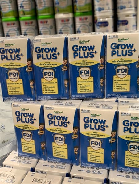 Sữa nước Nutifood GrowPlus FDI 110ml 2+ Tiêu hóa Xanh nhạt (12L/T)
