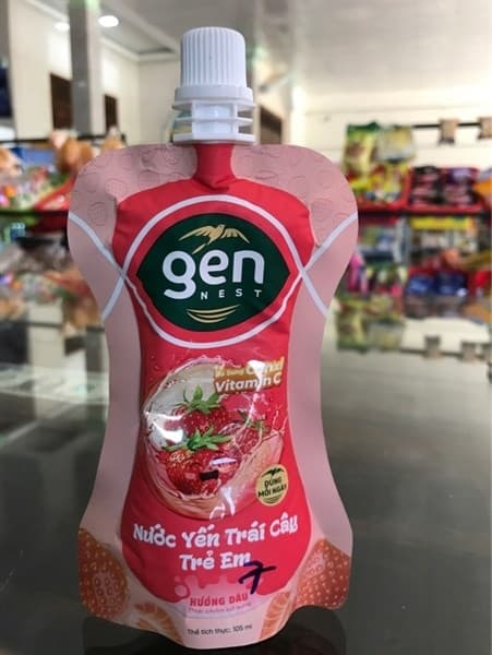NƯỚC YẾN TRÁI CÂY TRẺ EM HƯƠNG DÂU GEN NEST 105ML